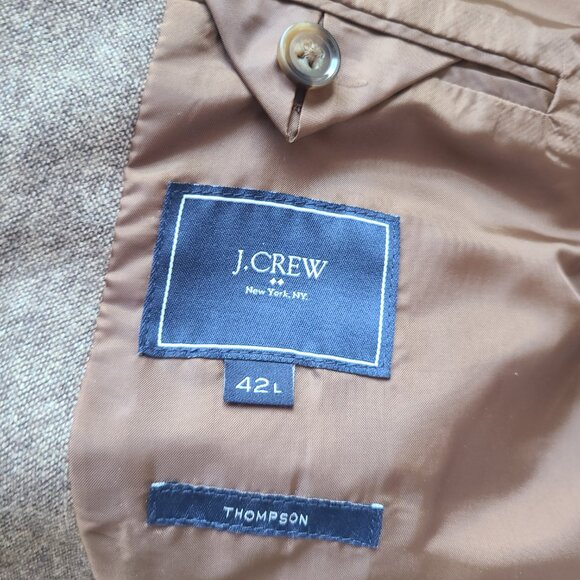 J. Crew Factory Brown Wool Thompson Blazer Men's Size 42L Style# F4386 - Picture 3 of 6